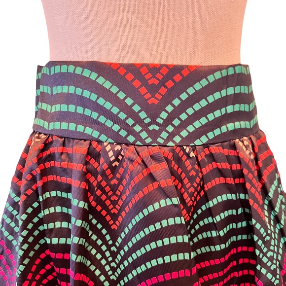 # A106 -  N By NANCY Dopamine Multicolor Geometric Print Skirt   NWT Size M - Picture 3 of 8
